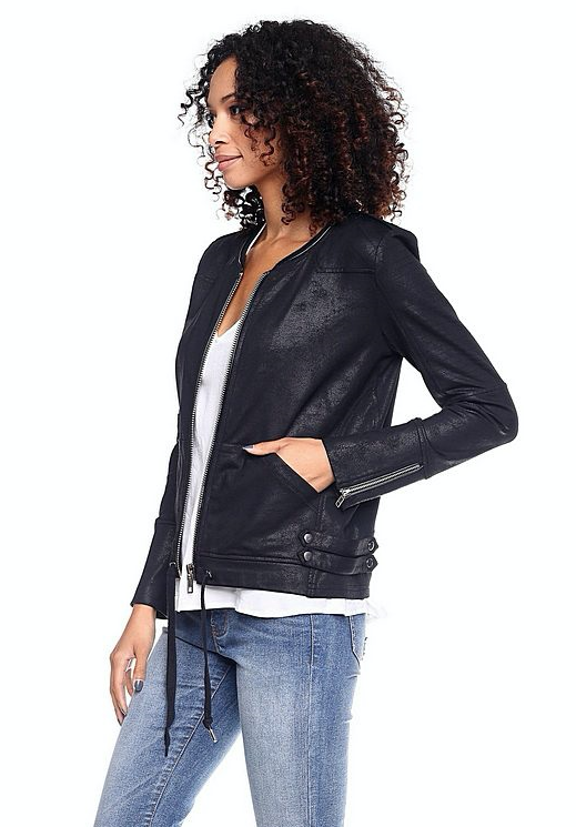 Elegant Black Moto Jacket