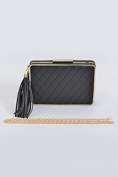 Fashion Quilted Black Clutch