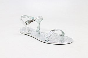 Summer Silver Animal Print Sandal