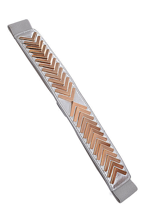 Triangle Pattern Silver Belt