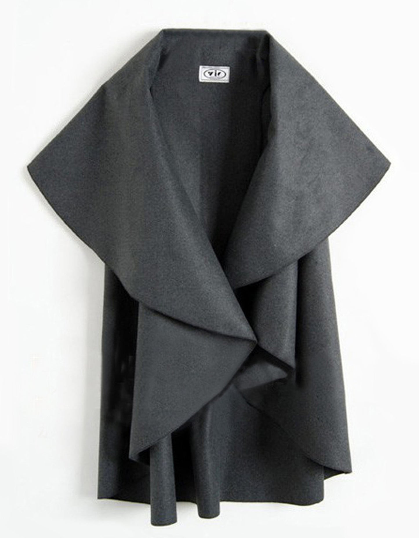 Fashion Dark Grey Wool Cape