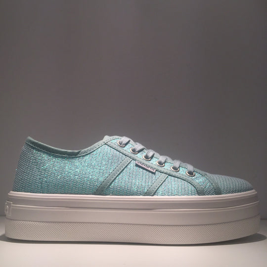 Fashion Blue Metallic Platform Sneaker