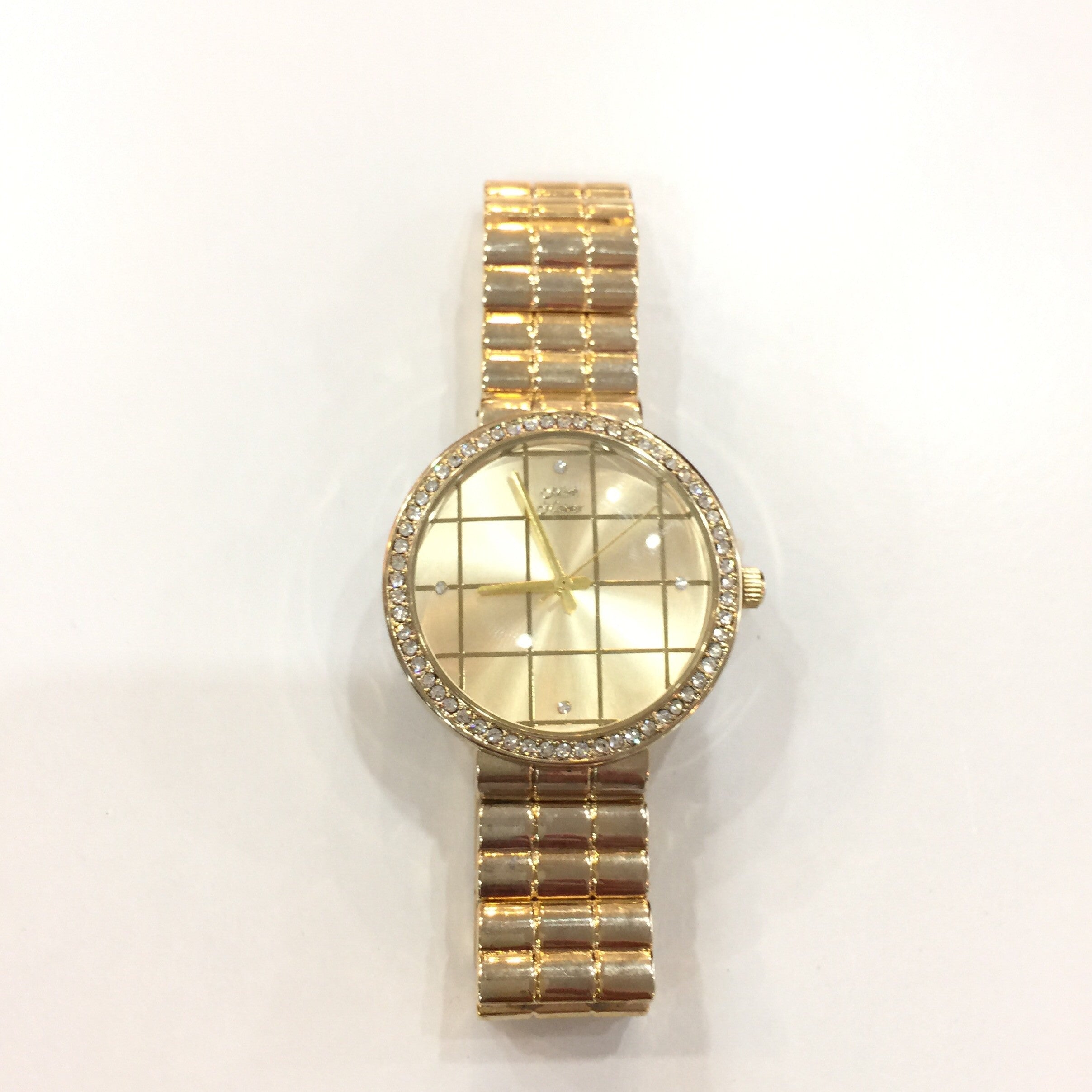 Elegant Gold Rhinestone Watch